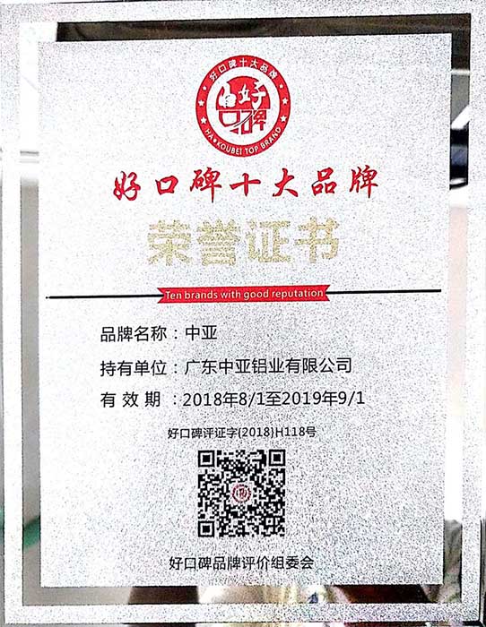 鋁型材定制開(kāi)模好口碑十大品牌